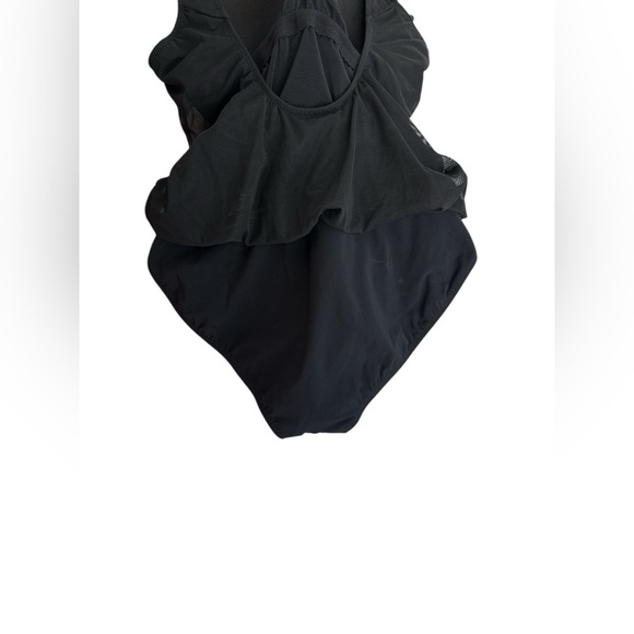 Profile by Gottex Black High-Neck Blouson Swimsuit Size 10 (Style E124-2070) - Picture 3 of 6